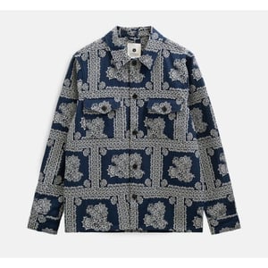Anerkjendt 902244 akoscar flower overshirt 3059 sky captain