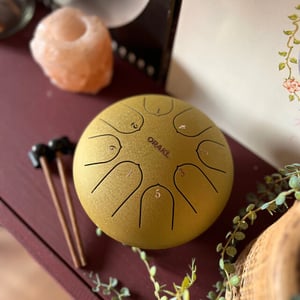 Orakl Steel tongue drum echo zonnegloed goud