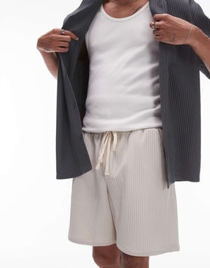 Topman – Grå plisserade shorts