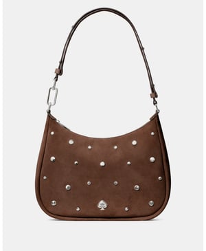 Kayla Suede Studs Large Shoulder Bag