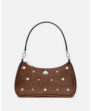Kayla Suede Studs Small Convertible Shoulder Bag