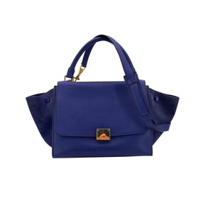 Celine Leather Handbag Trapeze
