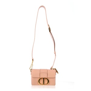 Dior Micro 30 Montaigne Flap Bag in Pink Calfskin Leather