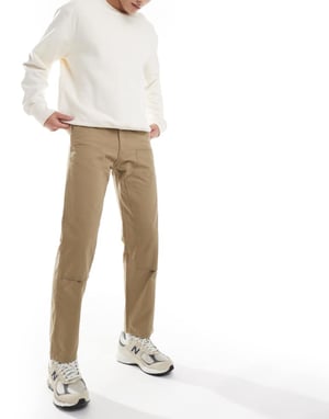 Jack & Jones loose fit painter trouser in beige