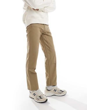 Jack & Jones loose fit painter trouser in beige