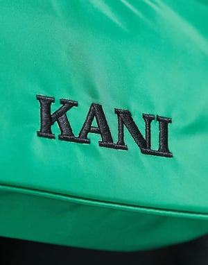Karl Kani retro handväska i grön satin