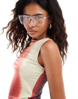 COLLUSION fitted vest in sunset ombre