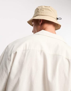 Selected bucket hat i beige