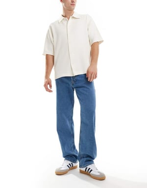 Jack & Jones Eddie loose jean in mid blue wash