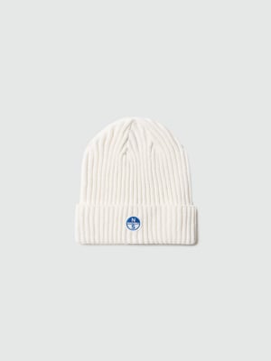 North Sails Mössa Bredribbat stickad med log patch