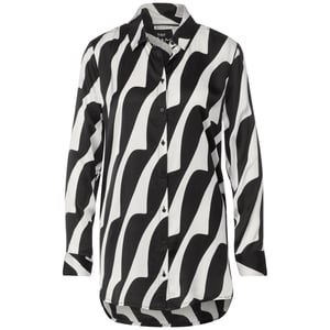 Abstracte Print Lange Mouwen Blouse