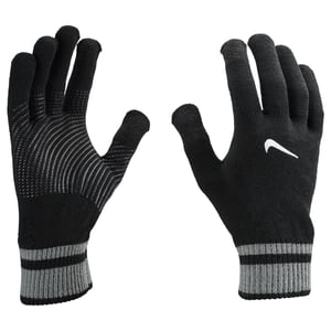 Nike Herfst Grijze Gebreide Handschoenen (Zwart)