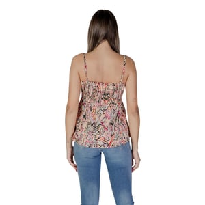 Geprinte Peplum Cami Top Mouwloos Vierkant Dektop