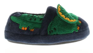 Dinosaur Hunter Boys Slippers Novelty Trex Younger Boys navy