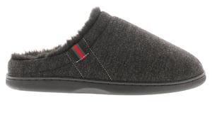 Rockstorm Mens Mule Slippers Textile Grange black