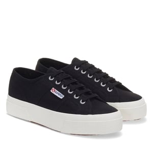 Superga Womens/Ladies 2740 Lace Up Platforms (Black)