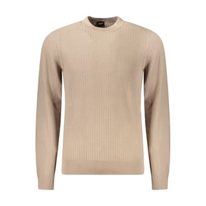 Geribbelde Gebreide Crew Neck Trui 50478682