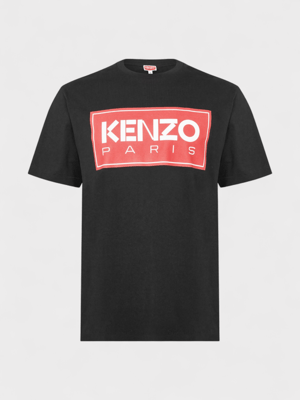 Kenzo Paris Klassiska Logotyp T-shirt Svart Röd