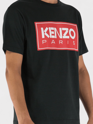Kenzo Paris Klassiska Logotyp T-shirt Svart Röd