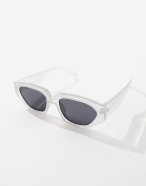 Jeepers Peepers – Grå cat eye-solglasögon