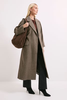 Double Faced Belted Cape Coat