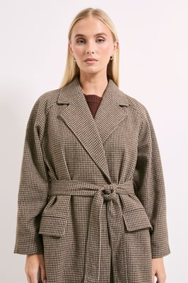 Double Faced Belted Cape Coat