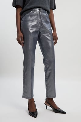 Petite Metallic Coated Denim Skinny Jean