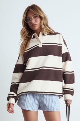 Stripe Rugby Sweatshirt