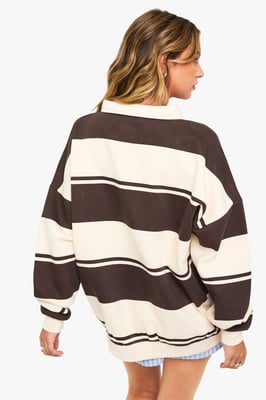 Stripe Rugby Sweatshirt
