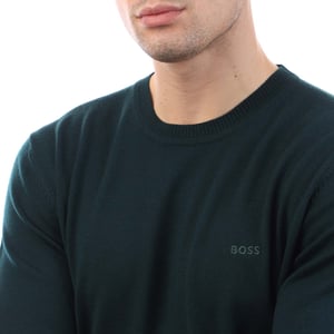 Men's Boss Bagritte-E Extra-Fine Merino Sweater in Green