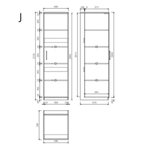Wasophoogte Wasmachine kast module j – perle taupe