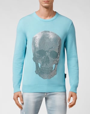 Pullover Rund Hals Ikonisk Plein