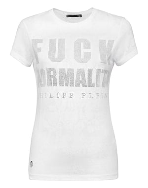 T-shirt med rund halsringning