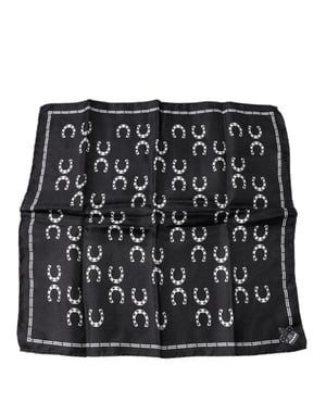 Silkes hästsko-mönstrad scarf