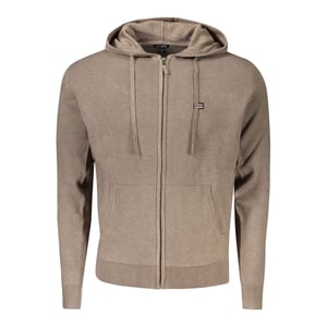 Stickad Zip Hoodie Casual Stil