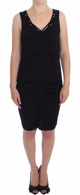 Roccobarocco Mouwloos Gerimpeld Jersey Jurk
