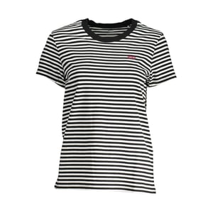 Gestreepte T-shirt met korte mouwen en ronde hals