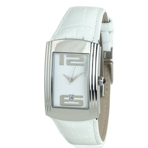 Chronotech Ct7017b06ac Vit Läderklocka