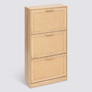 4goodz Schoenenkast ubud 24x60x113 cm 3 lades voor 12 paar -
