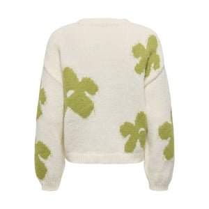 Only Onlbootle life ls flower o-neck knt ecru dessin