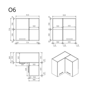 Wasophoogte Keukenkast – module o6 – pure wit