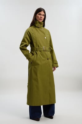 Funnel Neck Trench Coat
