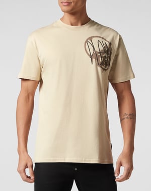 T-shirt med rund halsringning
