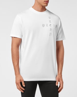 T-shirt Rund Hals Gotisk Plein
