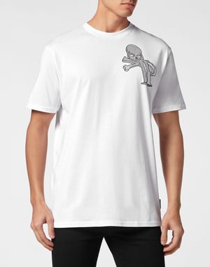 T-shirt med rund halsringning