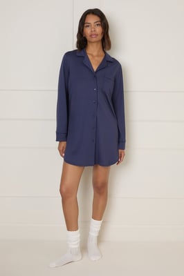 Nightwear Tipped Pyjama Shirt