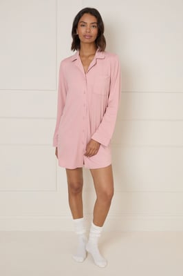 Nightwear Tipped Pyjama Shirt
