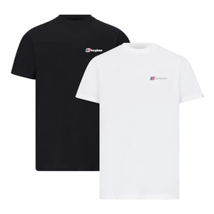 2 Pack Berghaus Men's Short Sleeve Mount Diagram Tee Black/White