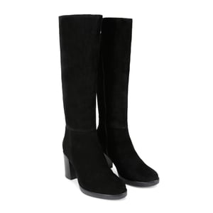 Carvela Suede Silver Knee Boots