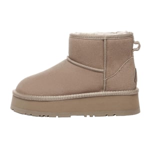 EverAu Kvinnor/Damer Dämpad Klassisk Kossuede Mini Boots (Brun)